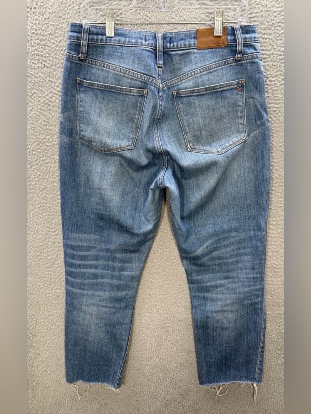 Madewell High Rise Slim Crop Boy Jeans Straight 26x24 Medium Wash Sz 26 frayed - Picture 3 of 8